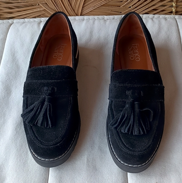 Franco Sarto Shoes - Franco Sarto Women's Black Suede Tassel Loafers_8